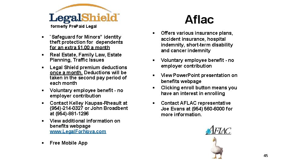 Aflac formerly Pre. Paid Legal “Safeguard for Minors” identity theft protection for dependents for