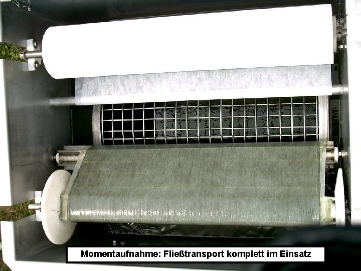 Momentaufnahme: Fließtransport komplett im Einsatz 