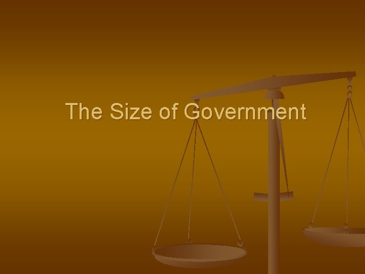 The Size of Government 