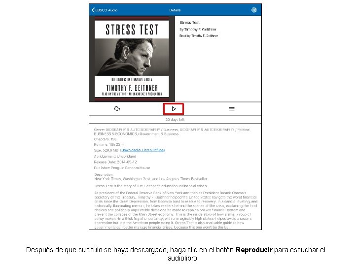 Después de que su título se haya descargado, haga clic en el botón Reproducir