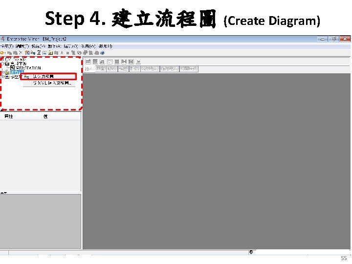 Step 4. 建立流程圖 (Create Diagram) 55 