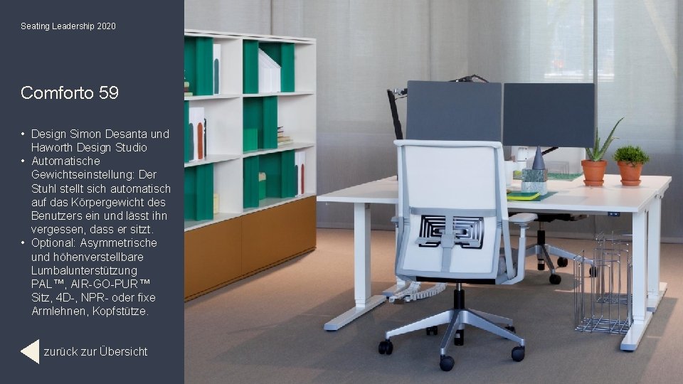 Seating Leadership 2020 Comforto 59 • Design Simon Desanta und Haworth Design Studio •