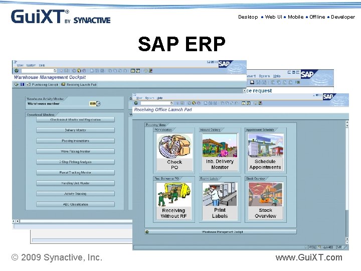 Desktop ● Web UI ● Mobile ● Offline ● Developer SAP ERP © 2009