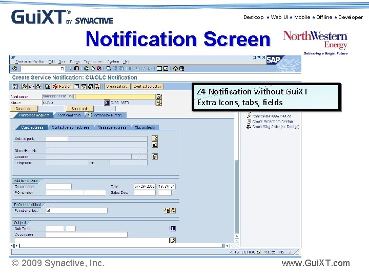 Desktop ● Web UI ● Mobile ● Offline ● Developer Notification Screen Z 4