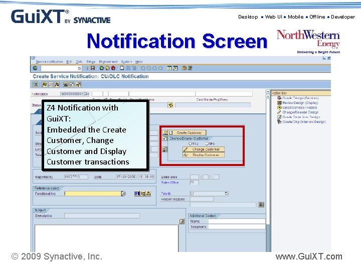 Desktop ● Web UI ● Mobile ● Offline ● Developer Notification Screen Z 4