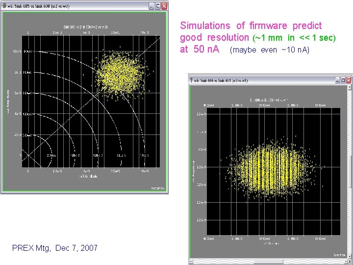 Simulations of firmware predict good resolution (~1 mm in << 1 sec) at 50