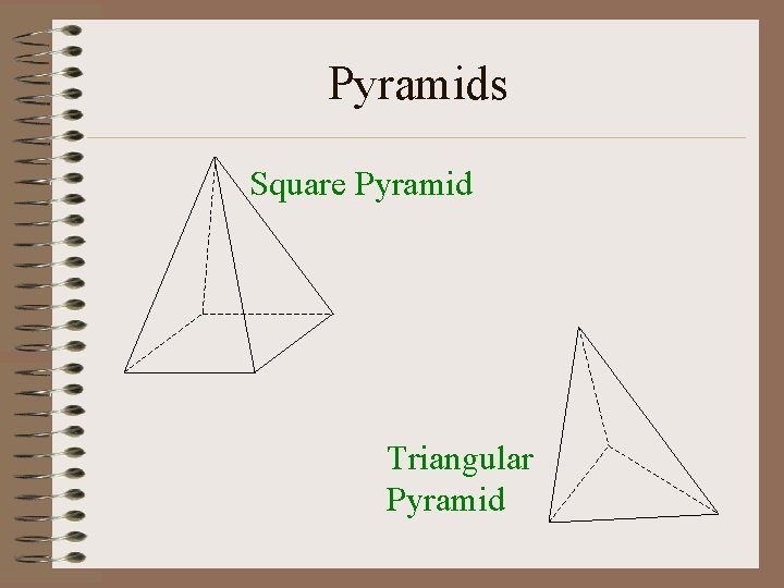 Pyramids Square Pyramid Triangular Pyramid 