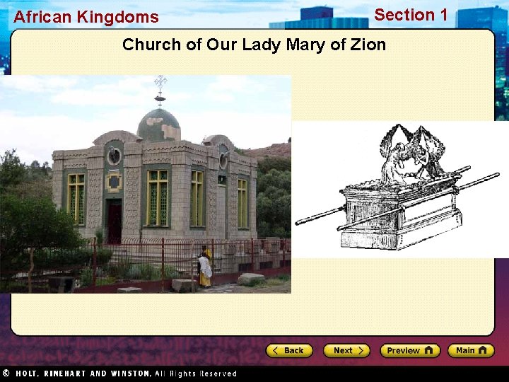 African Kingdoms Section 1 Church of Our Lady Mary of Zion 