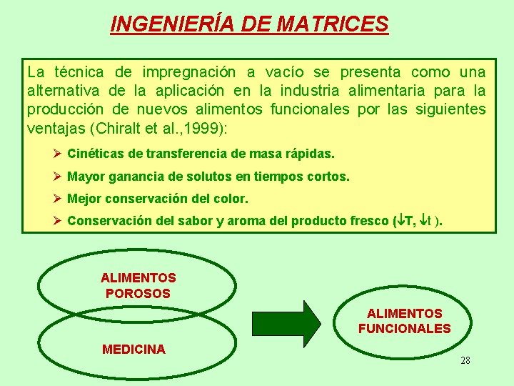 INGENIERÍA DE MATRICES La técnica de impregnación a vacío se presenta como una alternativa