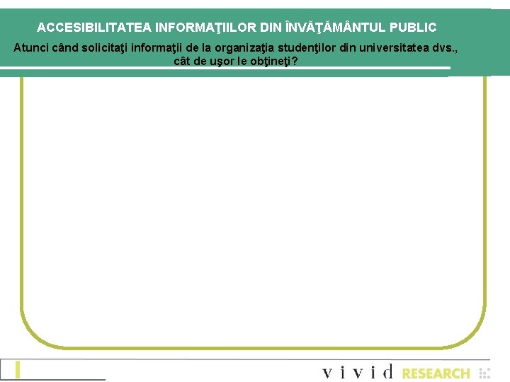 ACCESIBILITATEA INFORMAŢIILOR DIN ÎNVĂŢĂM NTUL PUBLIC Atunci când solicitaţi informaţii de la organizaţia studenţilor