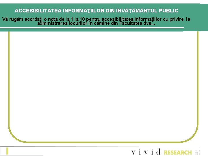 ACCESIBILITATEA INFORMAŢIILOR DIN ÎNVĂŢĂM NTUL PUBLIC Vă rugăm acordaţi o notă de la 10 ACCESIBILITATEA INFORMAŢIILOR DIN ÎNVĂŢĂM NTUL PUBLIC Vă rugăm acordaţi o notă de la 10