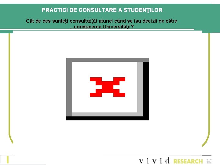 PRACTICI DE CONSULTARE A STUDENŢILOR Cât de des sunteţi consultat(ă) atunci când se iau PRACTICI DE CONSULTARE A STUDENŢILOR Cât de des sunteţi consultat(ă) atunci când se iau