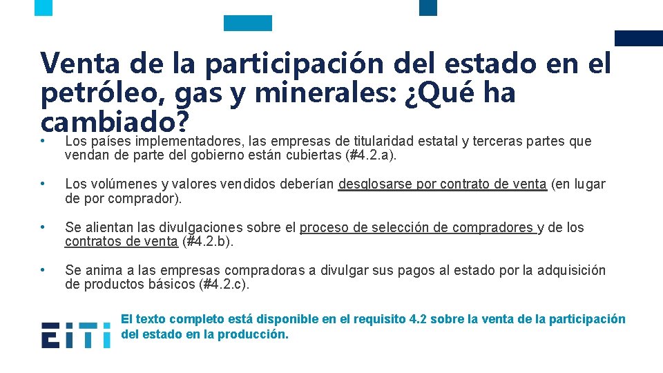 Venta de la participación del estado en el petróleo, gas y minerales: ¿Qué ha