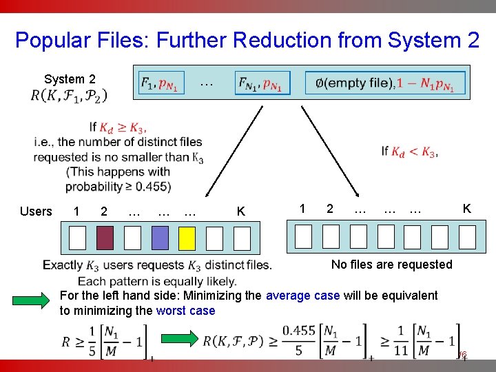Popular Files: Further Reduction from System 2 … Users 1 2 … … …