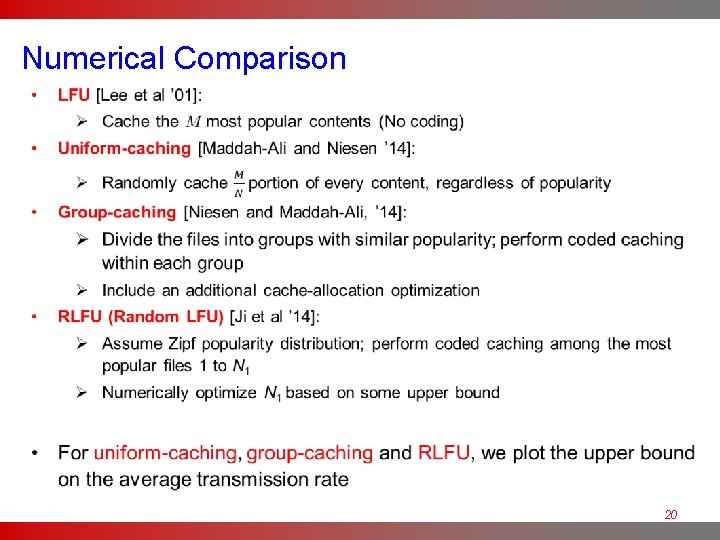 Numerical Comparison 20 