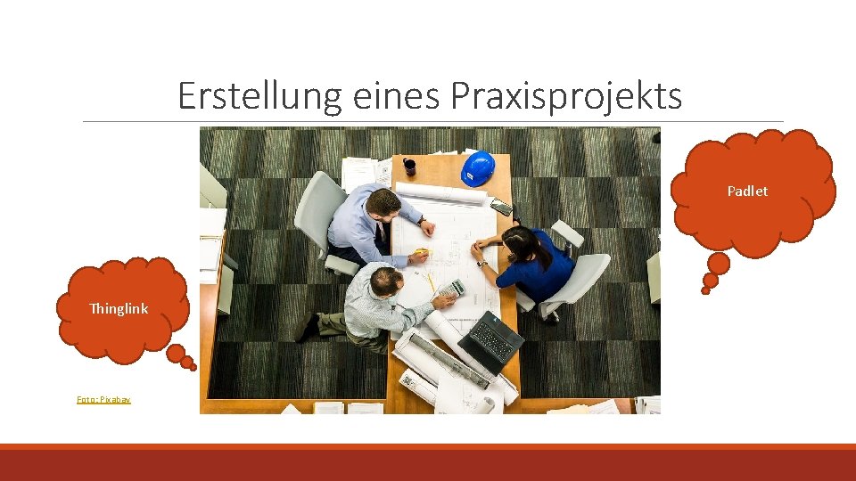 Erstellung eines Praxisprojekts Padlet Thinglink Foto: Pixabay 