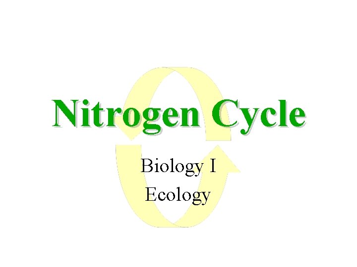 Nitrogen Cycle Biology I Ecology 