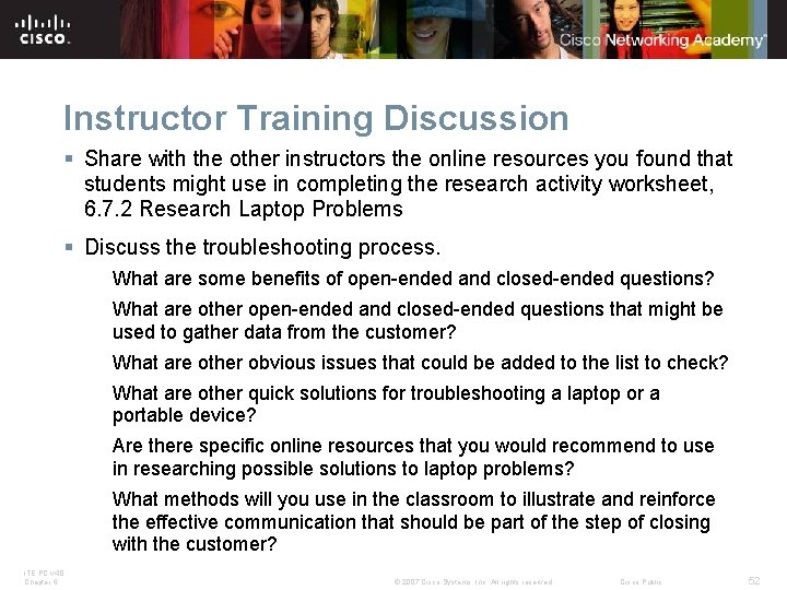 Instructor Training Discussion § Share with the other instructors the online resources you found