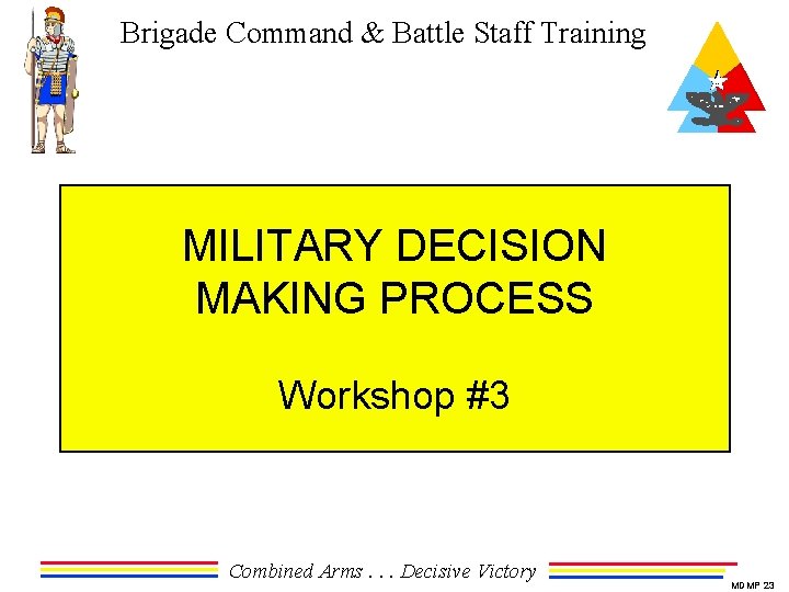 Brigade Command & Battle Staff Training MILITARY DECISION MAKING PROCESS Workshop #3 Combined Arms.