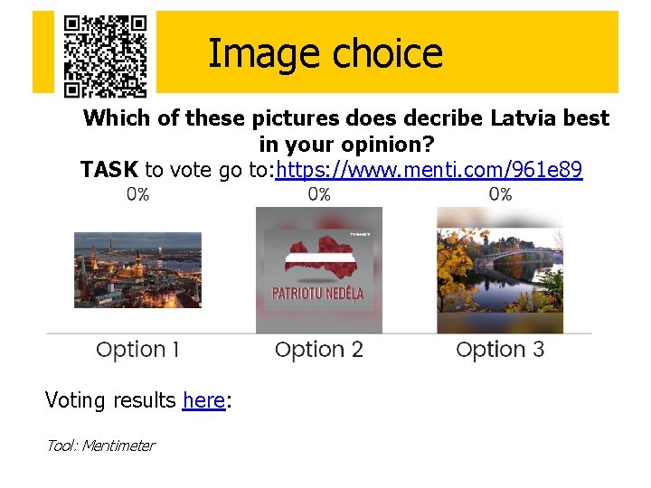 Image choice Which of these pictures does decribe Latvia best in your opinion? TASK