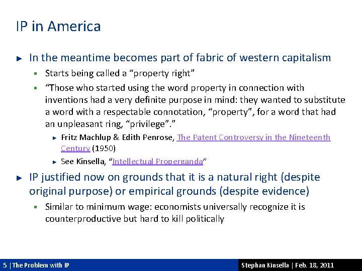 IP in America ► In the meantime becomes part of fabric of western capitalism