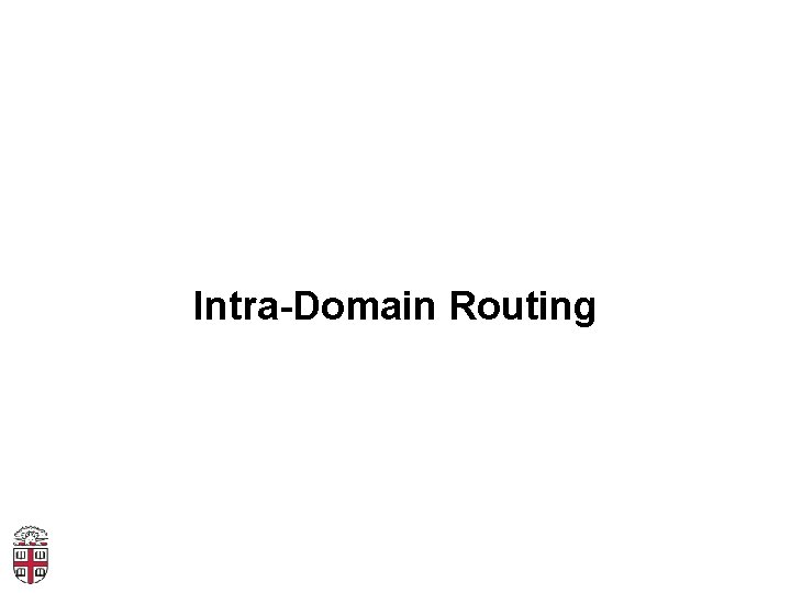 Intra-Domain Routing 