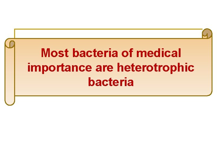 Most bacteria of medical importance are heterotrophic bacteria 