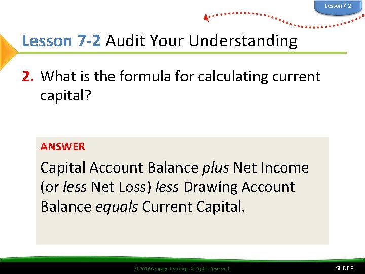 Lesson 7 -2 Audit Your Understanding 2. What is the formula for calculating current