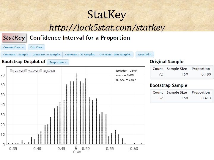 Stat. Key http: //lock 5 stat. com/statkey 