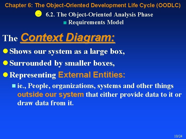 Chapter 6: The Object-Oriented Development Life Cycle (OODLC) 6. 2. The Object-Oriented Analysis Phase