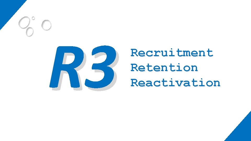 R 3 Recruitment Retention Reactivation 2 