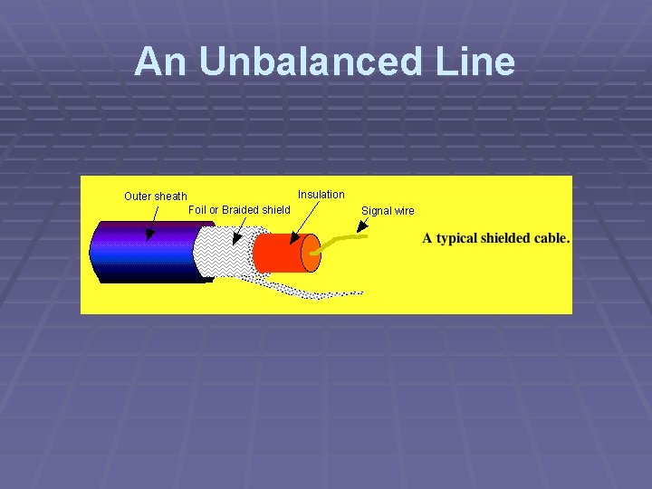 An Unbalanced Line 