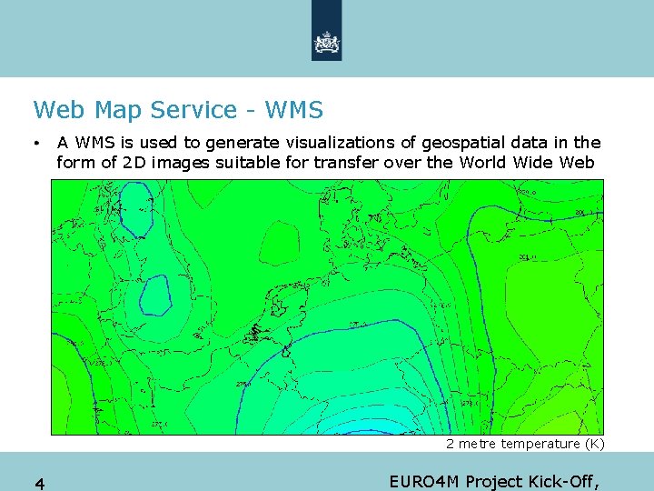 Web Map Service - WMS A WMS is used to generate visualizations of geospatial
