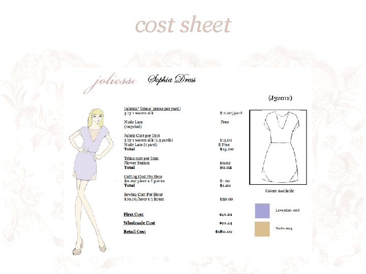 cost sheet 