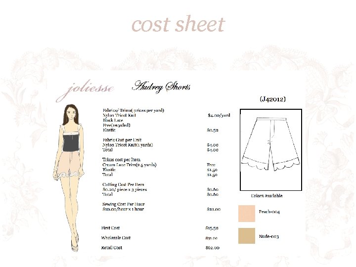 cost sheet 