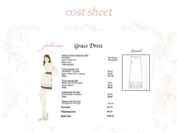 cost sheet 