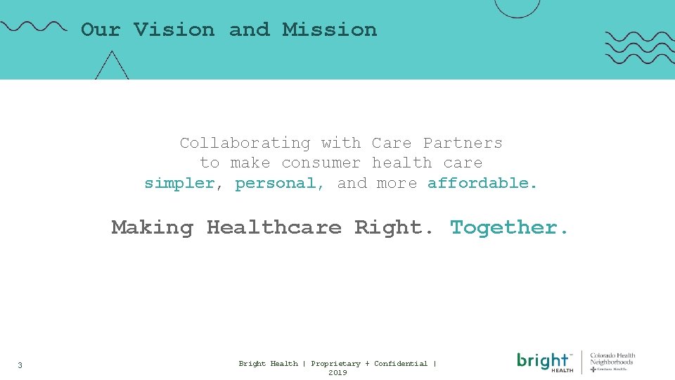 Our Vision and Mission Collaborating with Care Partners to make consumer health care simpler,