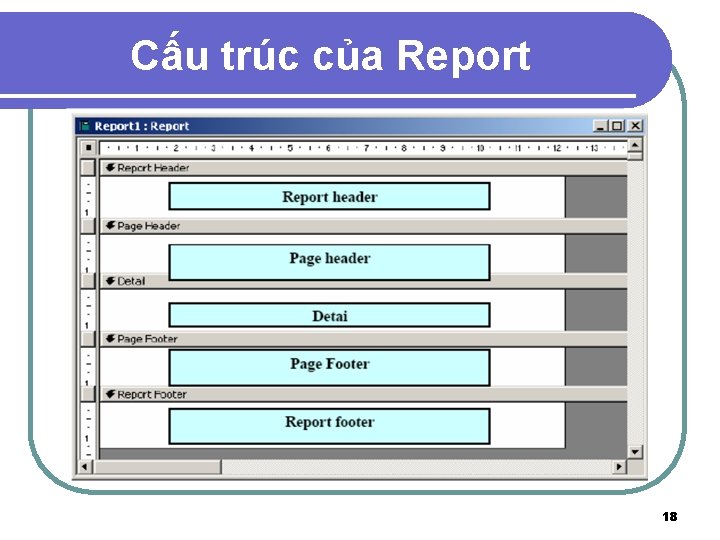 Cấu trúc của Report 18 