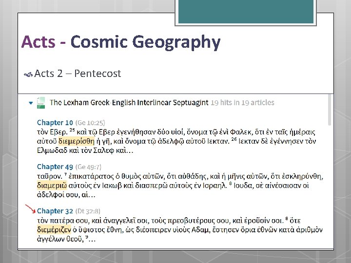 Acts - Cosmic Geography Acts 2 – Pentecost 