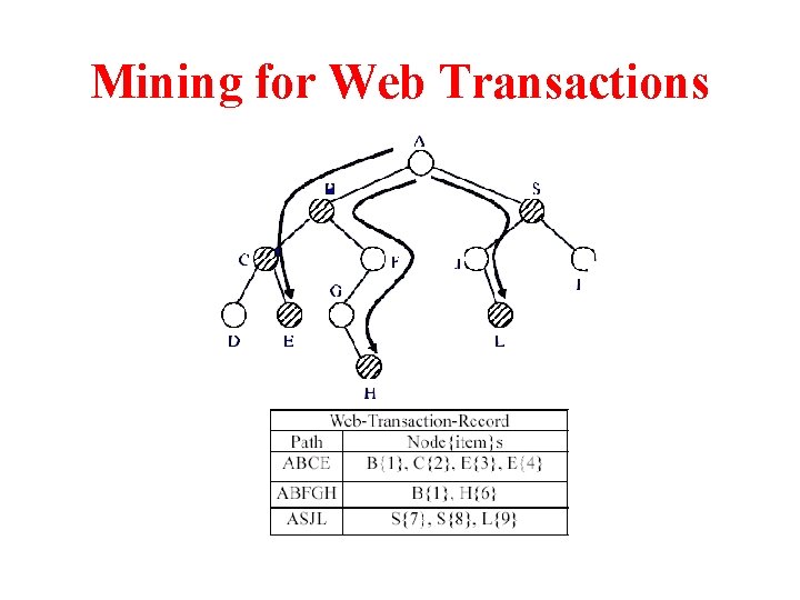 Mining for Web Transactions 