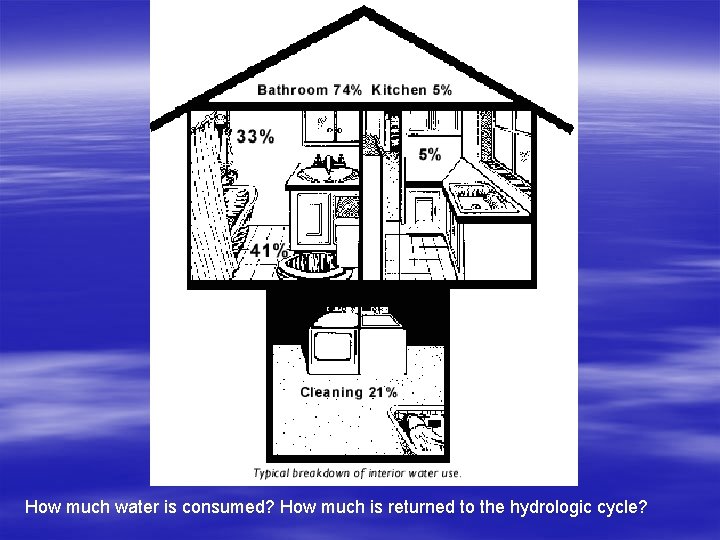 How much water is consumed? How much is returned to the hydrologic cycle? 