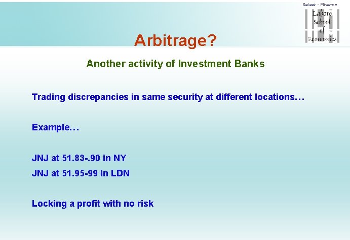 Salaar - Finance Arbitrage? Another activity of Investment Banks Trading discrepancies in same security
