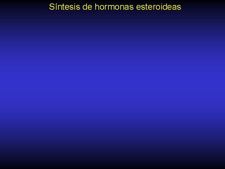 Síntesis de hormonas esteroideas 