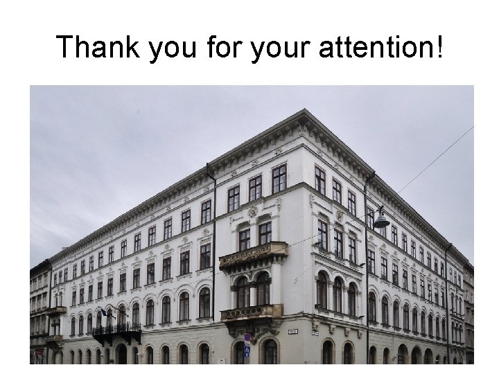 Thank you for your attention! 