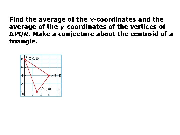 Find the average of the x-coordinates and the average of the y-coordinates of the