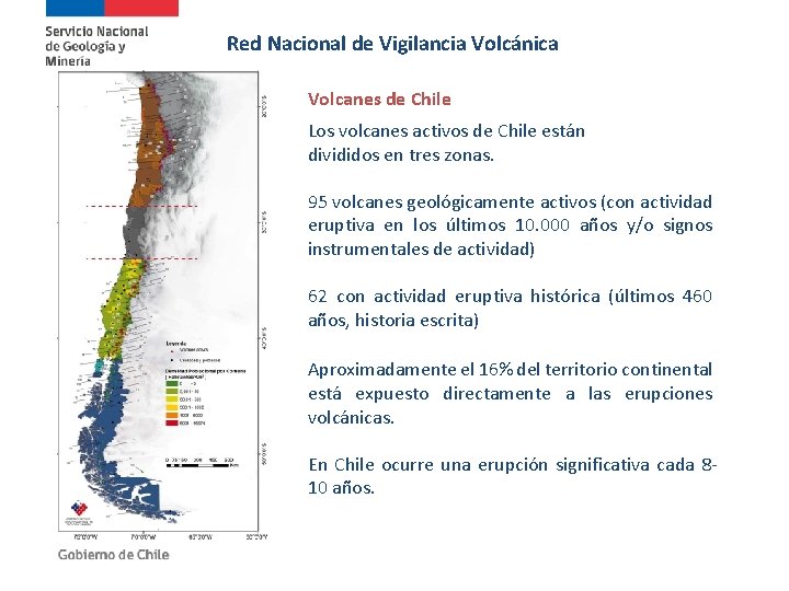 Red Nacional de Vigilancia Volcánica Volcanes de Chile Los volcanes activos de Chile están