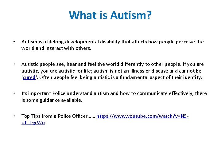 What is Autism? • Autism is a lifelong developmental disability that affects how people