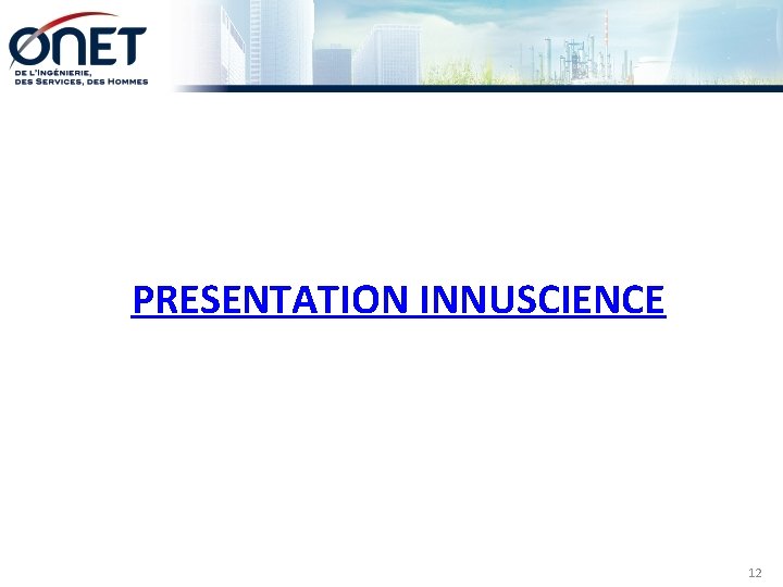 PRESENTATION INNUSCIENCE 12 