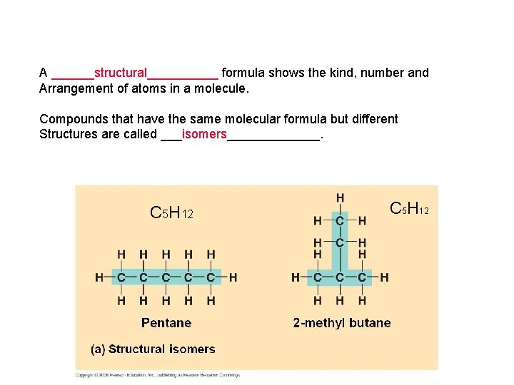 A ______structural_____ formula shows the kind, number and Arrangement of atoms in a molecule.