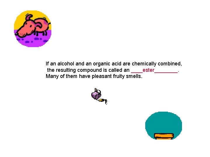 If an alcohol and an organic acid are chemically combined, the resulting compound is